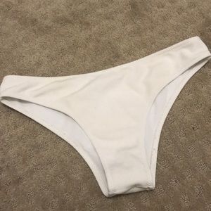 White ribbed bikini bottoms